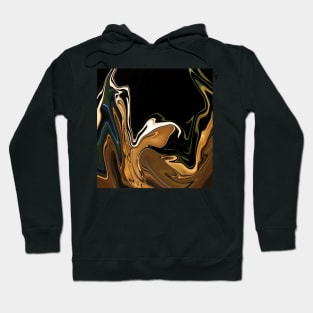 Electric Gold  - Digital Liquid Paint Swirls Hoodie